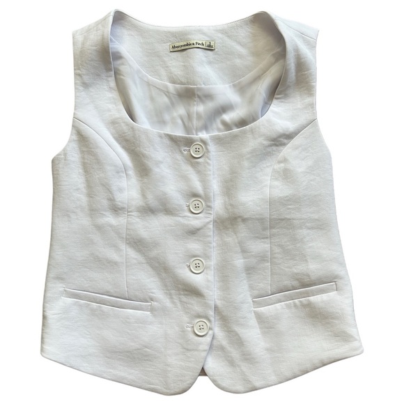 Abercrombie & Fitch Mara Premium Crepe Vest Squareneck Set Top Size Small - Picture 1 of 9
